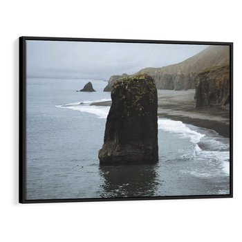 Obraz w ramie 100x70 - Mistyczna Aura - morze, mgła - rama czarna