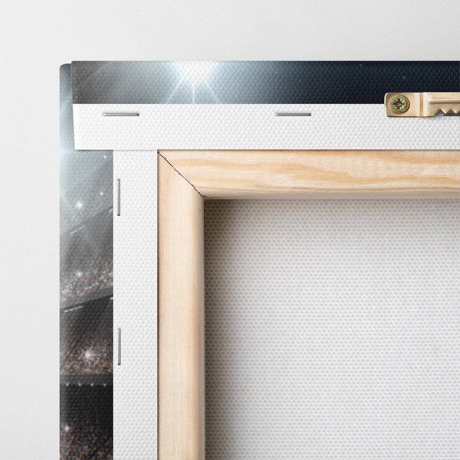 Obraz na płótnie 150x50 - Piłka nożna na stadionie: Pasja sportu - stadion, piłka