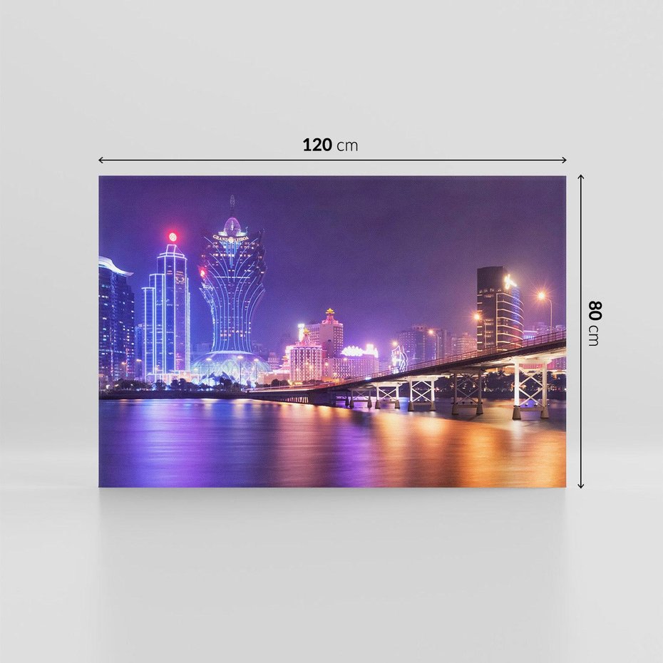 Obraz na płótnie 120x80 - Macau: Spotkanie dwóch światów - Macau, Hong