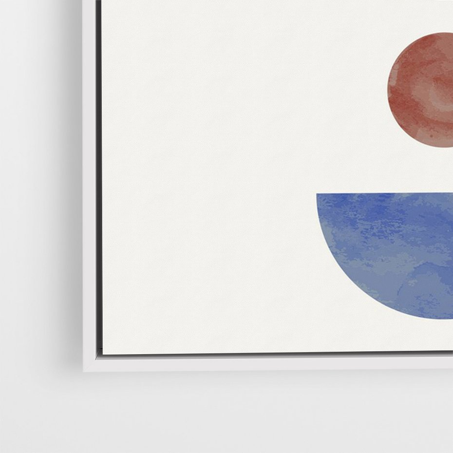 Obraz w ramie 80x120 - Rozplątane Wibracje - nowoczesny plakat, styl midcentury - rama biała