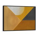 Obraz w ramie 70x50 - Harmonia migoczących ognisk - intensywne ciepłe kolory, słoneczny żółty - rama czarna