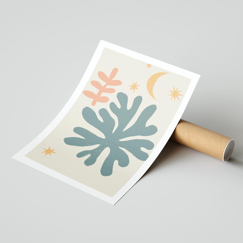 Plakat bez ramy 50x70 - Rozbłysk Emanacji - boho formy, kształty