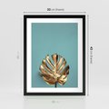 Plakat w ramie 30x40 - Piękno Natury - złote, liście - rama czarna