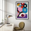 Plakat bez ramy 21x30 - Kolorowe Ulotności - abstrakcyjny obraz olejny, żywe kolory