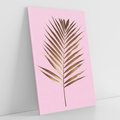 Obraz na płótnie 70x100 - Promienie złotej palmy - złota, palma