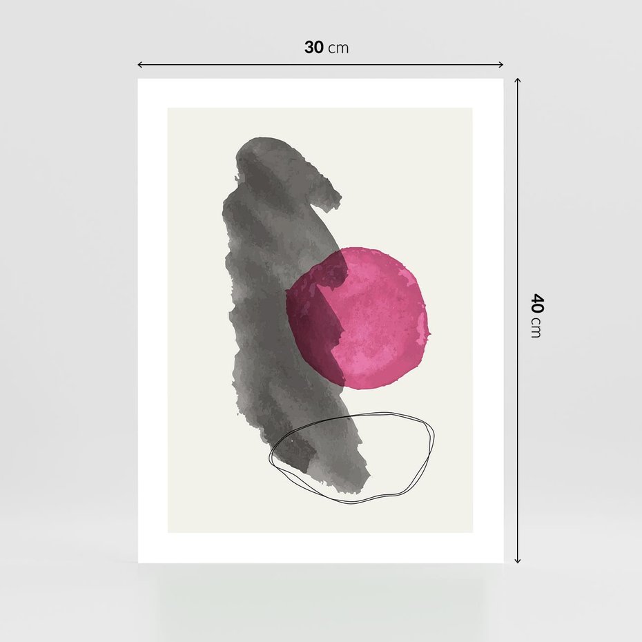 Plakat bez ramy 30x40 - Bezczasowe Rytmy - abstrakcyjne nieregularne plamy, czarny