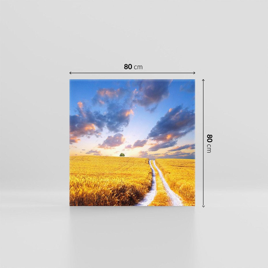 Obraz na płótnie 80x80 - Magiczna droga w lesie - droga, ścieżka