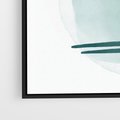 Obraz w ramie 70x50 - Turkusowy Świat - minimlizm, abstrakcja - rama czarna