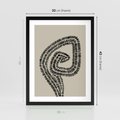 Plakat w ramie 30x40 - Nowoczesne Spektrum Wyobraźni - boho plakat, czarne kropki kreski - rama czarna