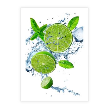 Plakat bez ramy 30x40 - Świeżość i Witalność - limonka, owoce