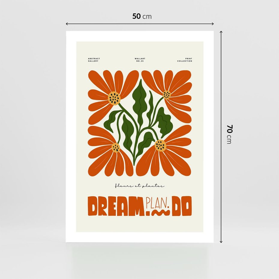 Plakat bez ramy 50x70 - Księga Abstrakcji - sztuka nowoczesna, kolorowe kwiaty