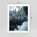 Plakat bez ramy 40x50 - Zima nad Jeziorem - krajobraz zimowy, jezioro