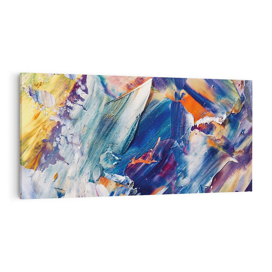 Obraz na płótnie 100x50 - Rytmy ukrytych pragnień - chaos i abstrakcja, plamy koloru