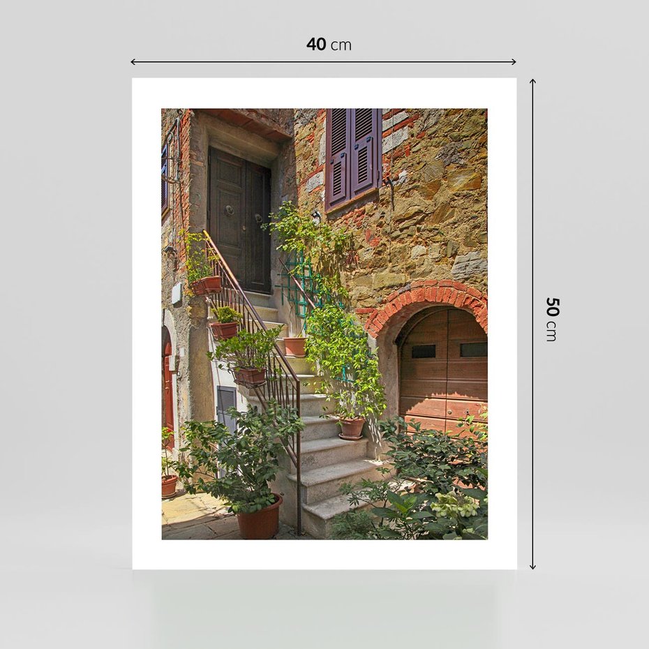 Plakat bez ramy 40x50 - Wznies się na wyżyny - schody, perspektywa