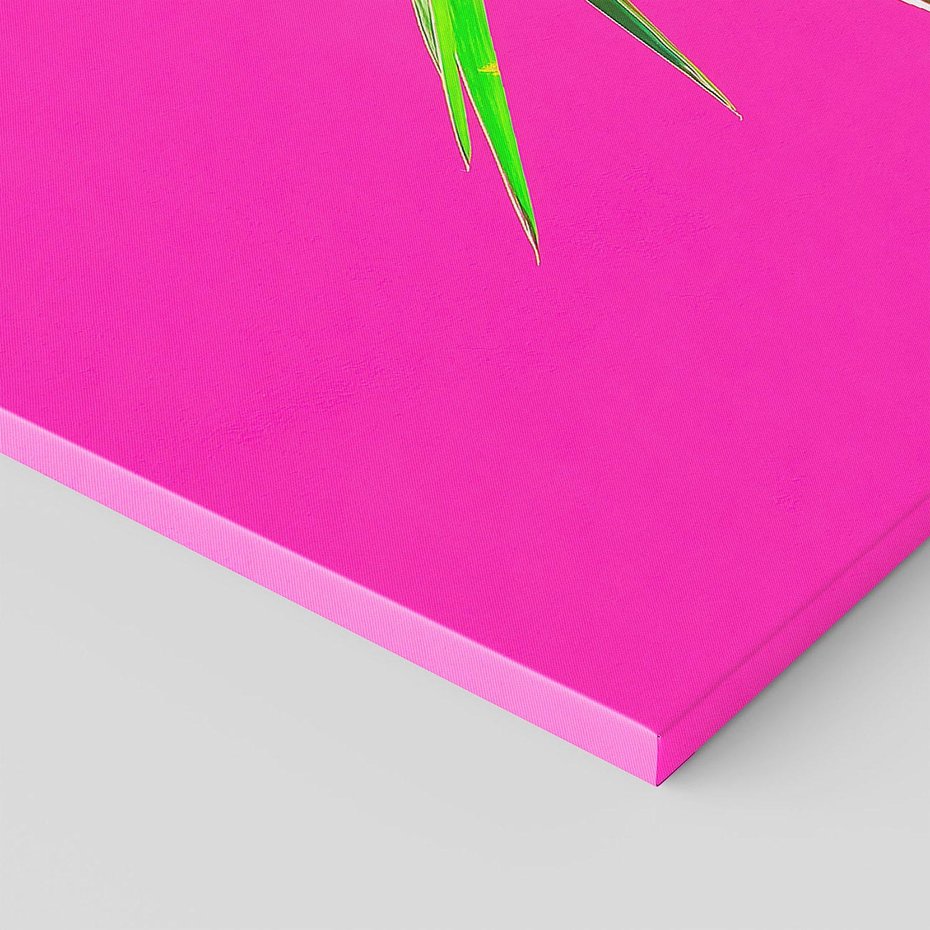 Obraz na płótnie 70x50 - Retro Stylizacja - palma, liście