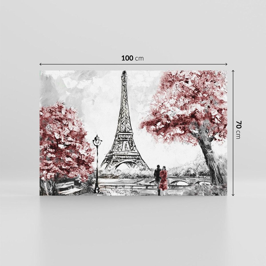 Obraz na płótnie 100x70 - Romantyczny Paryż - Paryż, Wieża