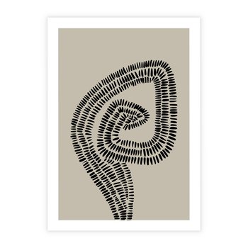 Plakat bez ramy 40x50 - Nowoczesne Spektrum Wyobraźni - boho plakat, czarne kropki kreski