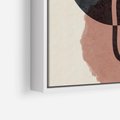 Obraz w ramie 50x50 - Abstrakcyjna Harmonia - abstrakcyjne nieregularne kształty, minimalistyczny plakat - rama biała