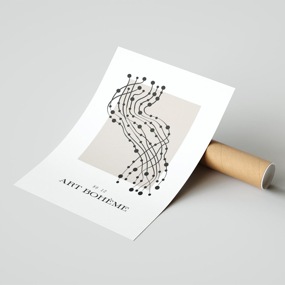 Plakat bez ramy 21x30 - Migocące Konstrukcje Abstrakcji - sztuka minimalizmu, biało czarna rycina