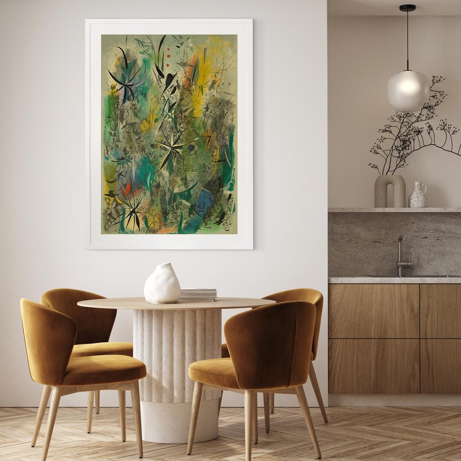 Plakat bez ramy 40x50 - Tajemnicze Konstrukcje Form - abstrakcyjny obraz, mnogość kolorów