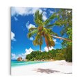 Obraz na płótnie 80x80 - Oaza palm na plaży - palma, plaża