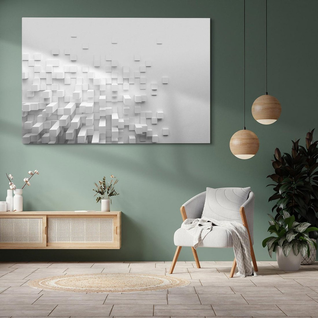 Obraz na płótnie 70x50 - Głębia abstrakcji - ściana, 3D