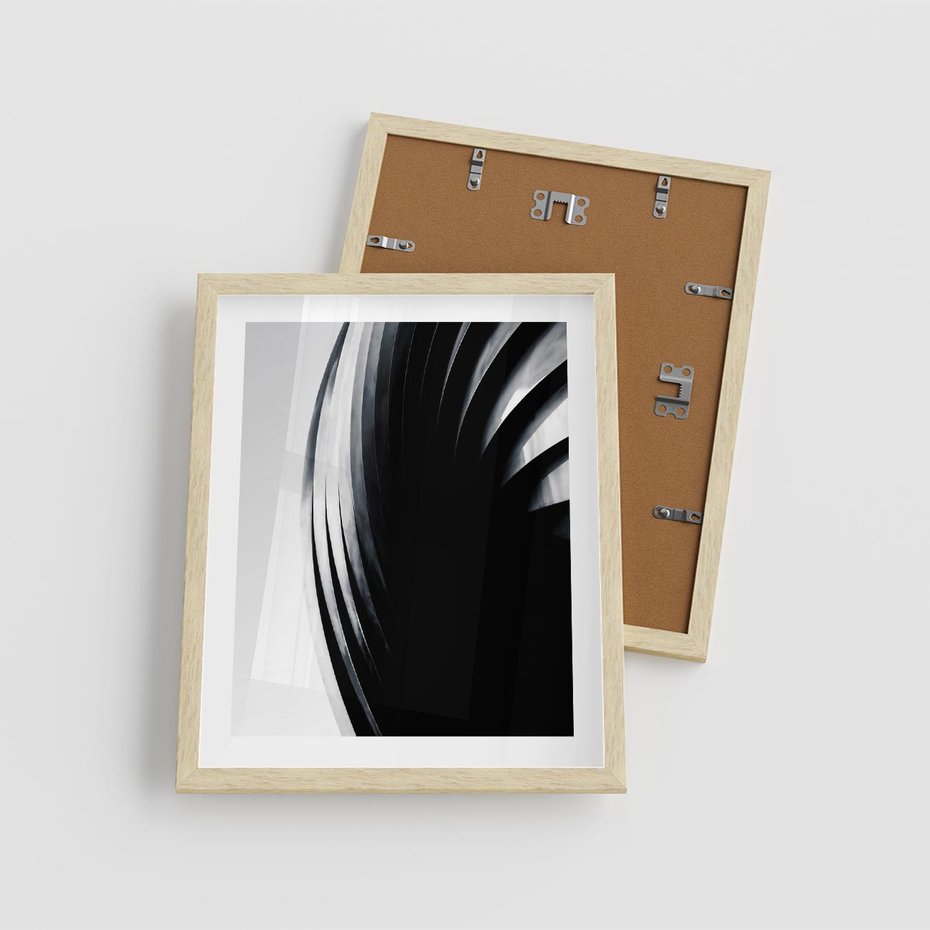 Plakat w ramie 40x50 - Awangarda w Kontraście - architektura, nowoczesne formy - rama drewno