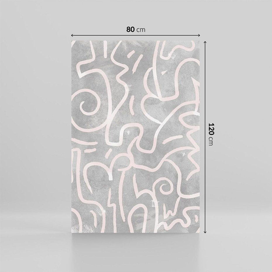 Obraz na płótnie 80x120 - Sploty odblasków i zawirowań - abstrakcyjne rysunki, wzorek