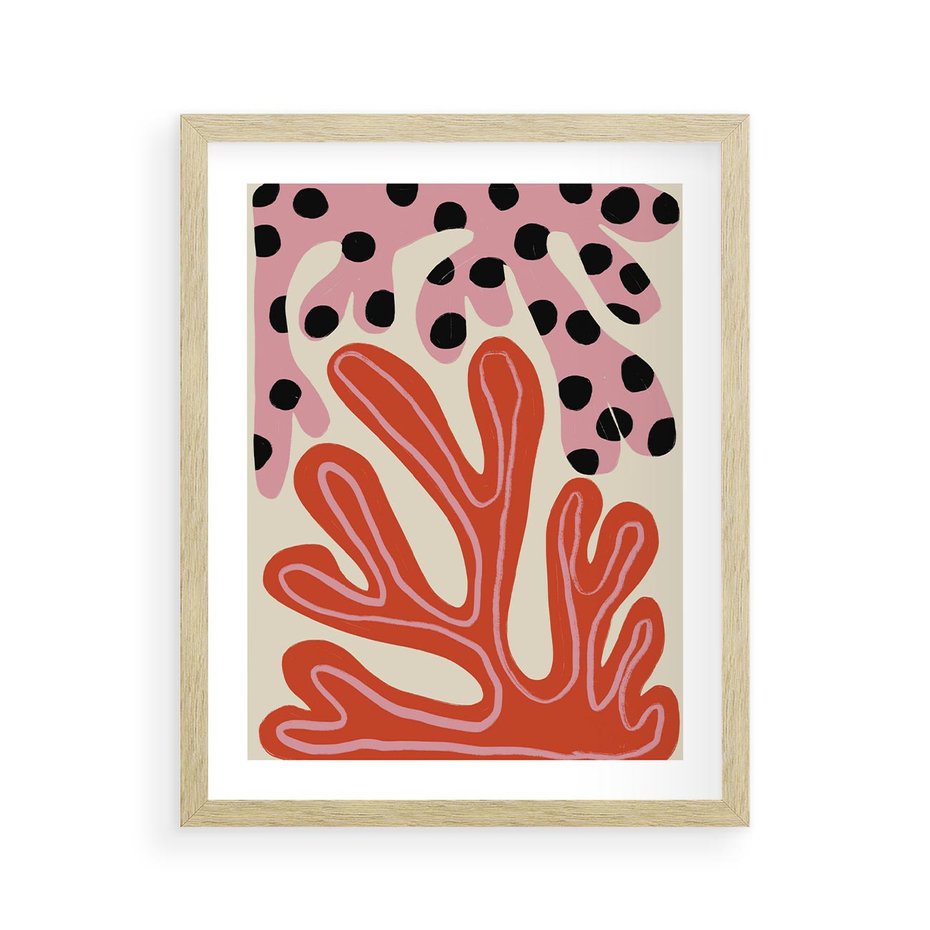 Plakat w ramie 40x50 - Księga Pastelowych Impulsów - abstrakcyjny obraz, plakat - rama drewno