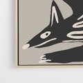 Obraz w ramie 50x70 - Ekspresja Skandynawskiego Światła - skandynawska sztuka, lis - rama drewno