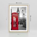 Plakat w ramie 50x70 - Budka w Londynie - Londyn, budka - rama drewno