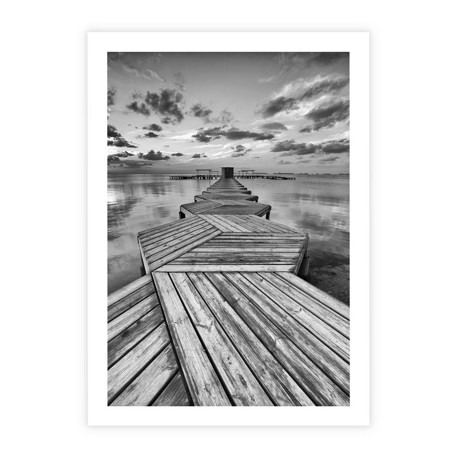Plakat bez ramy 21x30 - Pomost nad Morzem - pomost, morze