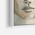 Obraz w ramie 50x50 - Tylko Zamknij Oczy - twarz kobiety, zamknięte oczy - rama biała