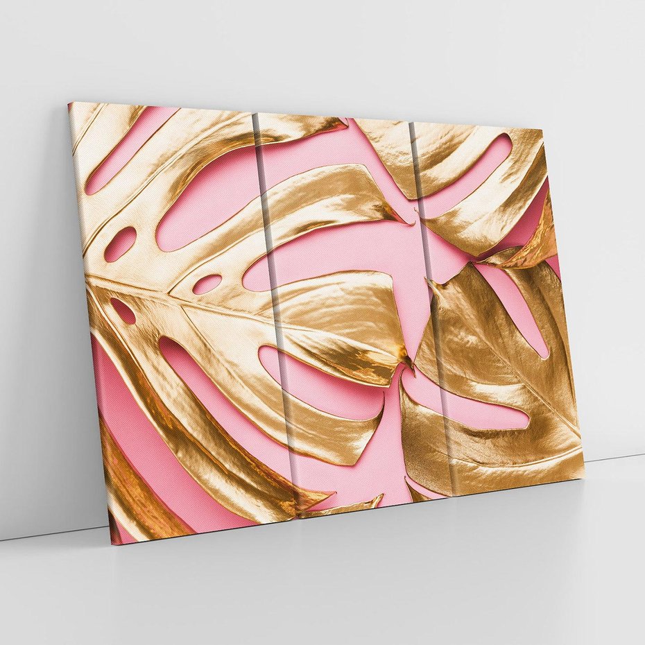 Obraz na płótnie 120x80 - Przyjemność w Naturze - złote, liście