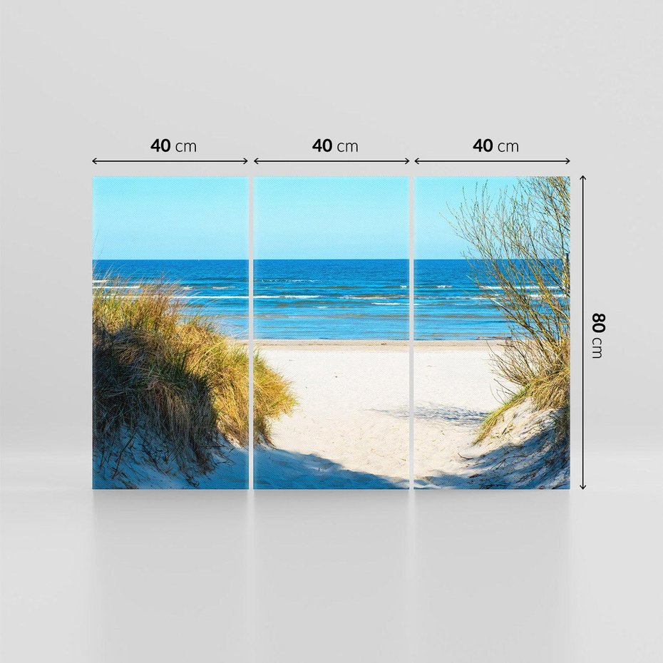 Obraz na płótnie 120x80 - Spokój nad brzegiem morza - plaża, morze