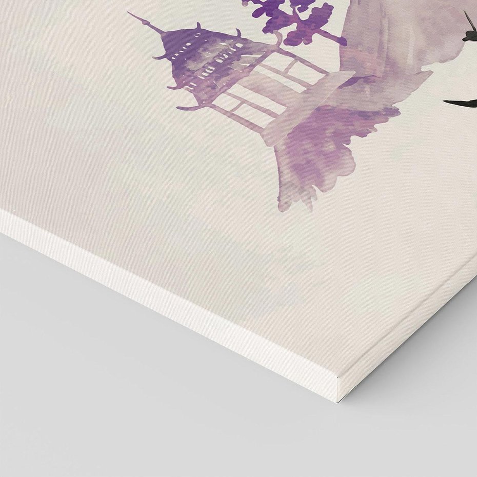 Obraz na płótnie 120x80 - Odbicie Słońca - japońska sztuka, akwarela