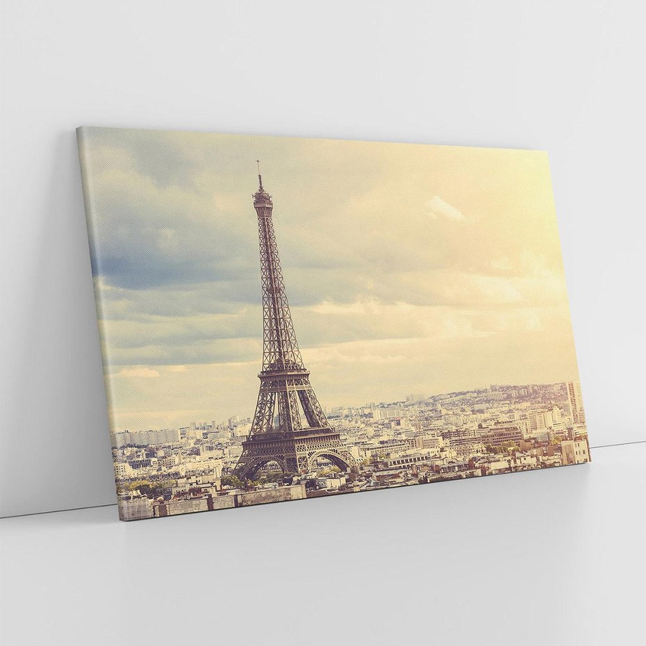 Obraz na płótnie 70x50 - Paryż: Wieża Eiffla w blasku - Wieża, Eiffla