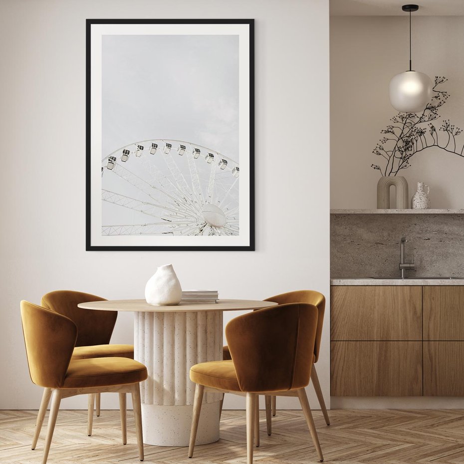 Plakat bez ramy 21x30 - Karuzela Młyńska: Nostalgiczne Koło - młyńskie koło, karuzela