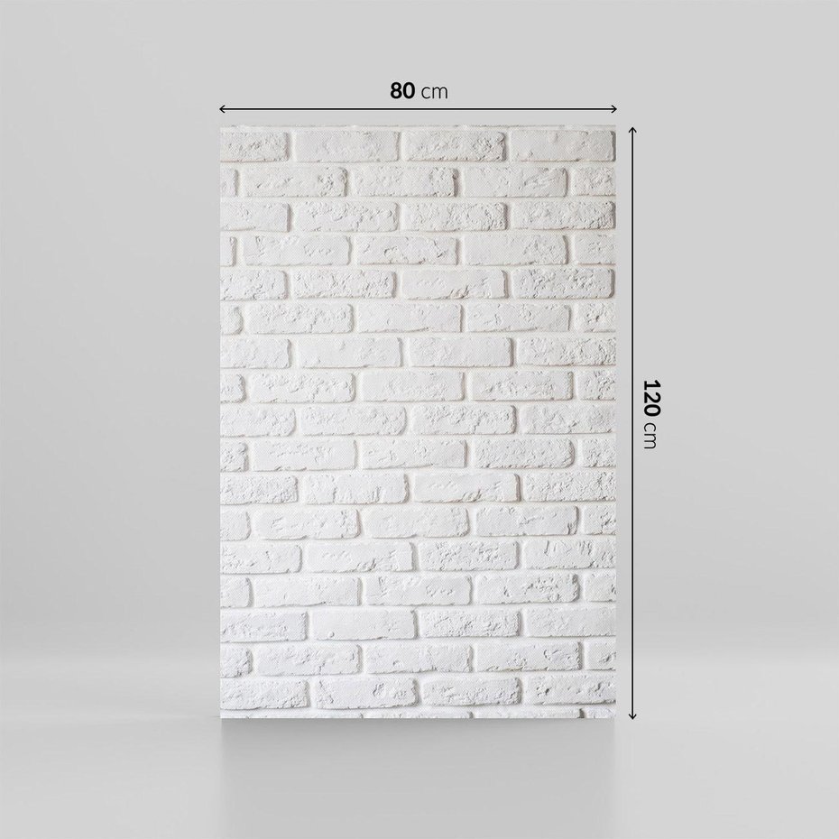 Obraz na płótnie 80x120 - Wymiarowa Struktura - ściana, cegła