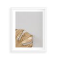 Plakat w ramie 40x50 - Natury Szlachetność - złote, liście - rama biała