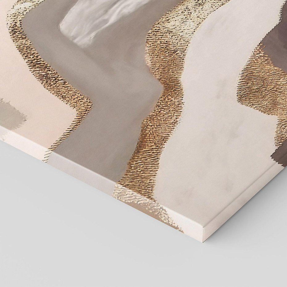 Obraz na płótnie 40x40 - Płynne Fale - abstrakcja, neutralne kolory