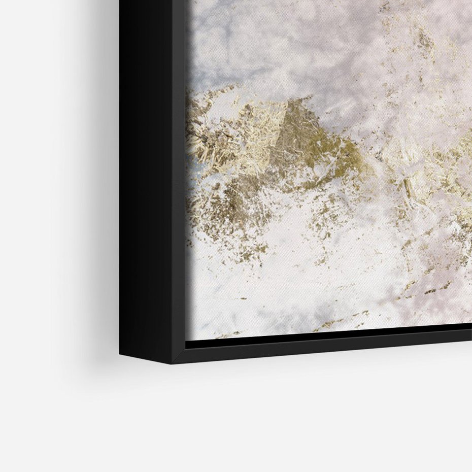 Obraz w ramie 50x70 - Luksusowa Dekoracja - marmur, złoto - rama czarna
