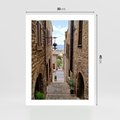 Plakat bez ramy 30x40 - Perspektywa malowniczej uliczki - uliczka, perspektywa