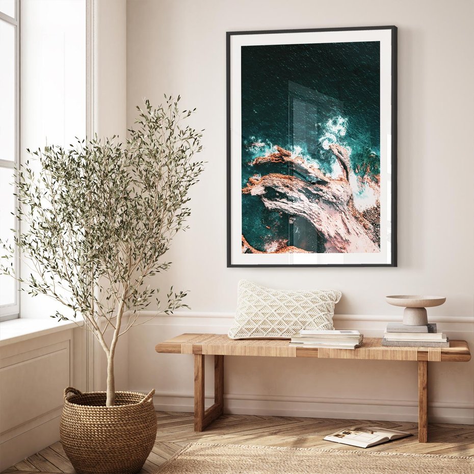 Plakat w ramie 40x50 - Morze w Perspektywie - morze, ocean - rama czarna