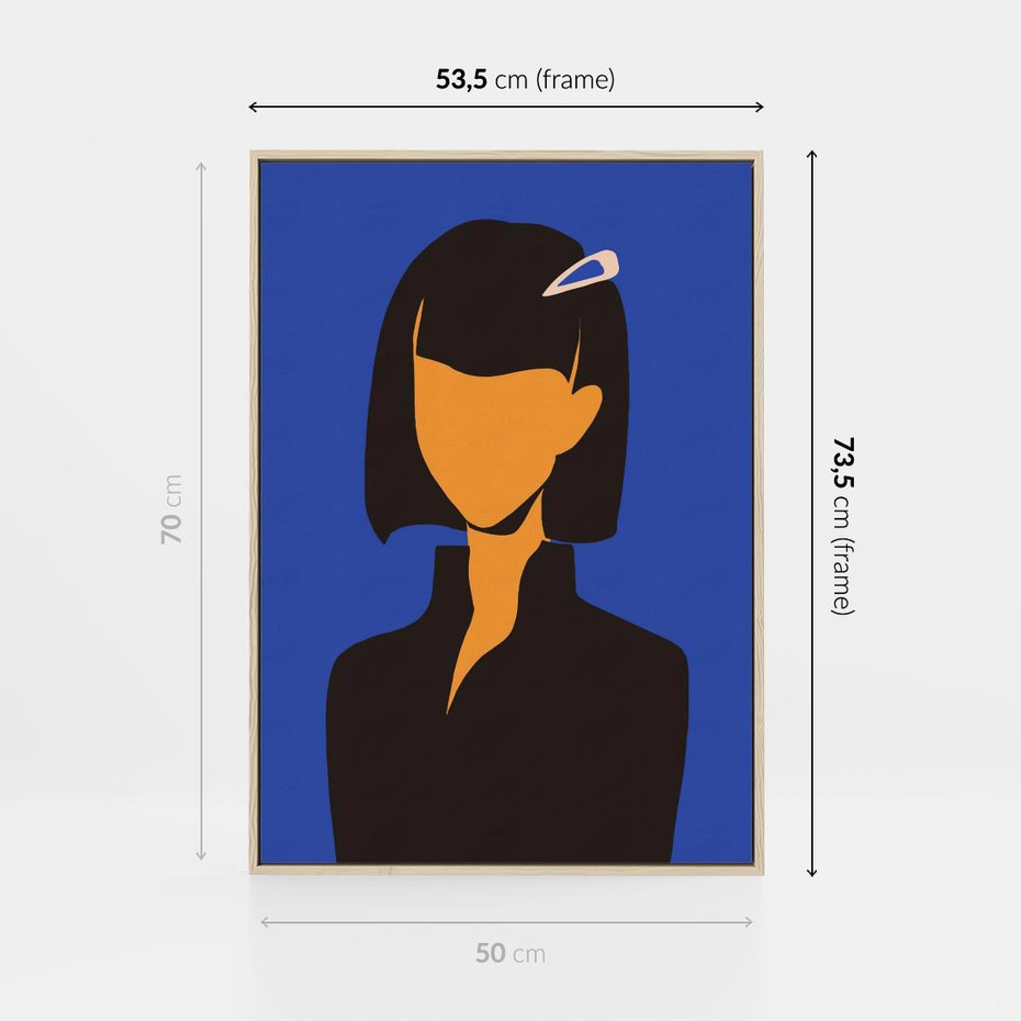 Obraz w ramie 50x70 - Energetyczne Zestawienie - sztuka nowoczesna, plakat - rama drewno