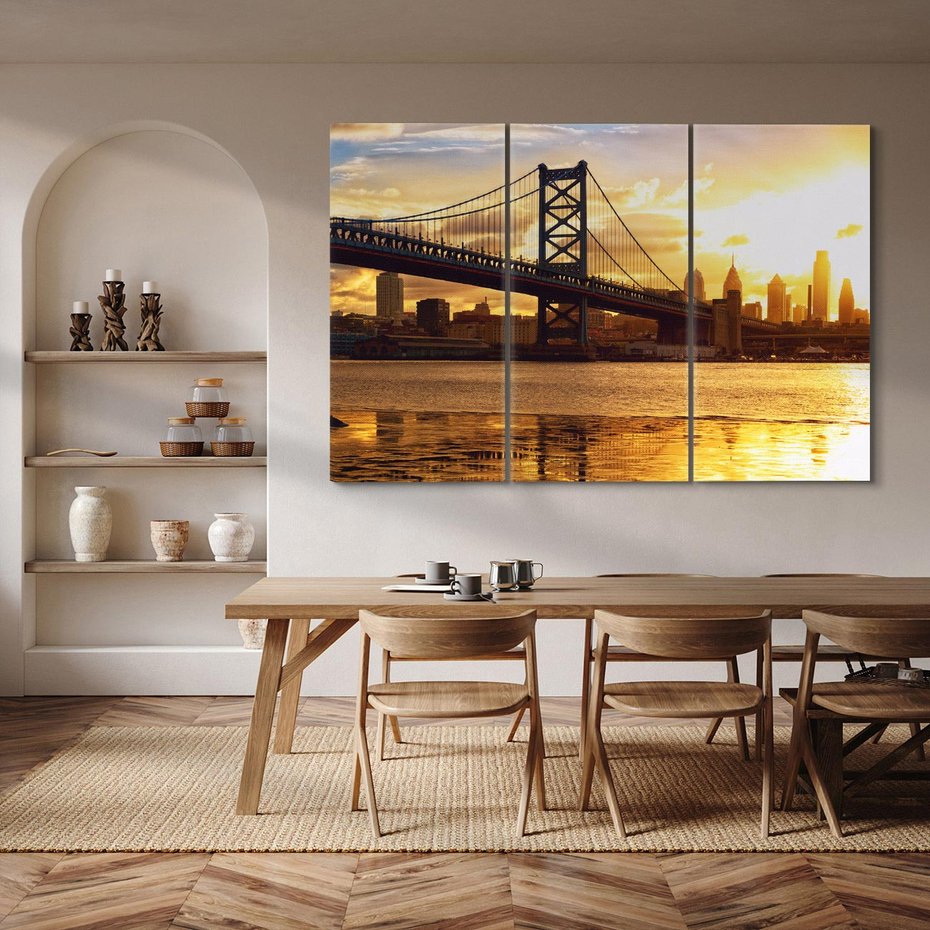 Obraz na płótnie 120x80 - Most Manhattan: Symbol Nowego Jorku - most, Nowy Jork