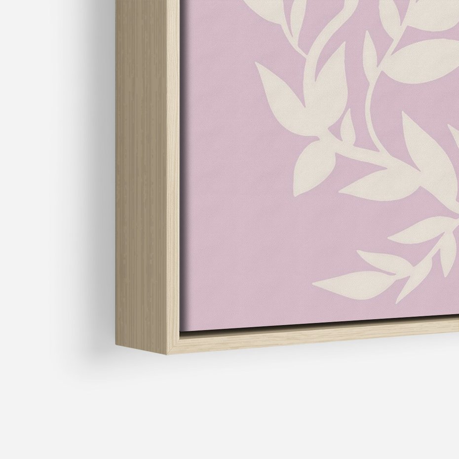 Obraz w ramie 70x100 - Kwiatowa Kreatywność - nowoczesny plakat, roślinne motywy - rama drewno