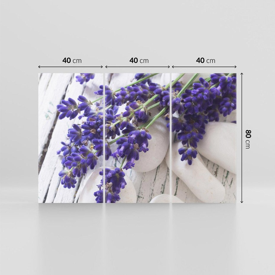 Obraz na płótnie 120x80 - relaks z aromatem - lawenda, spa