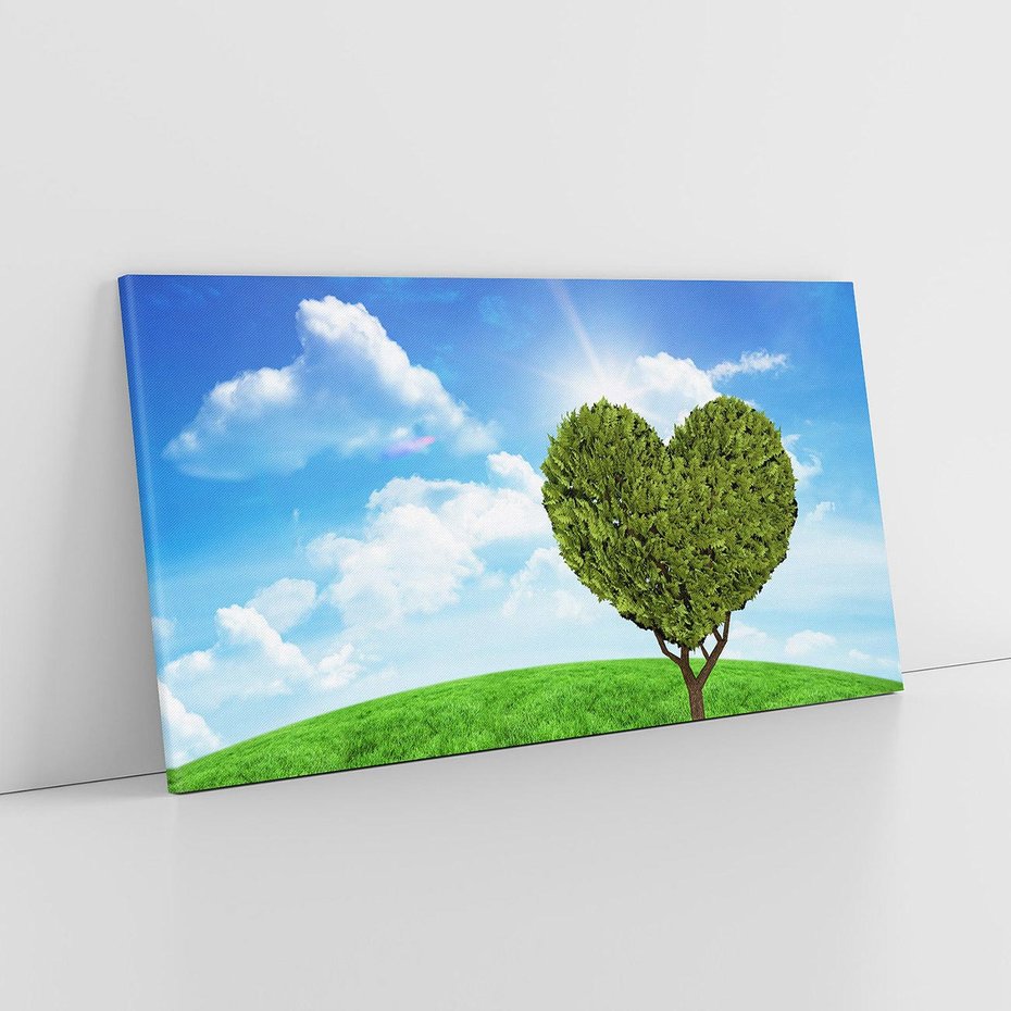 Obraz na płótnie 100x50 - Drzewo sercem nieba - drzewo, serce
