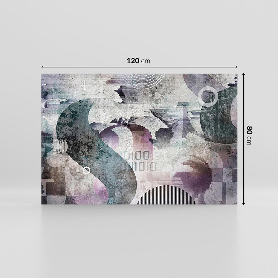 Obraz na płótnie 120x80 - Nocne opowieści w barwach - typografia, abstrakcja